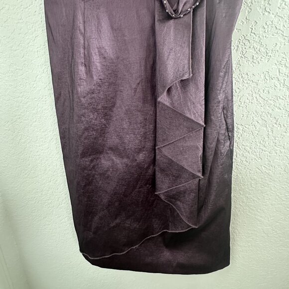 R&M Richards Sheath Dress Womens 8 Purple Beaded Flower Party Whimsygoth 90s Y2K - Picture 5 of 15